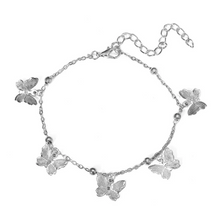 Load image into Gallery viewer, Ankle Bracelet 5 - Butterfly Silver

